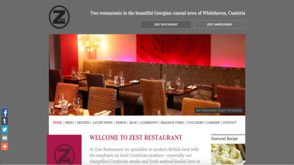 Zest Restaurant Website Development