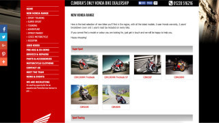 Lloyd Honda Motorcycles WordPress website development